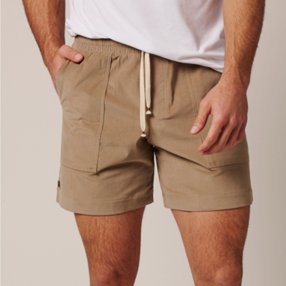 NWT LEISURE LAB Patch Pocket Corduroy Shorts Fog Nordstrom Luxury Los Angeles XL